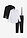 Traje (4 piezas) con camisa y corbata con corte ajustado - negro+blanco+plata - bonprix