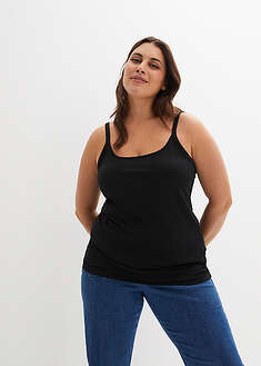 Top largo con tirantes finos de algodón (2 unidades)