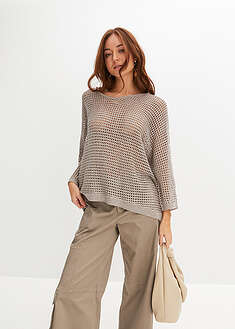 Jersey de punto ajour de mezcla de viscosa