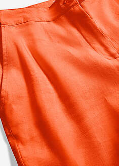 Pantalón de talle alto de mezcla de lino y viscosa