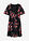 Vestido corto de malla - Negro con flores - bonprix