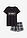 Pijama corto de algodón puro - negro a cuadros - bonprix