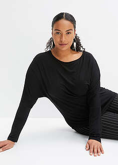 Camiseta de manga larga de suave mezcla de viscosa