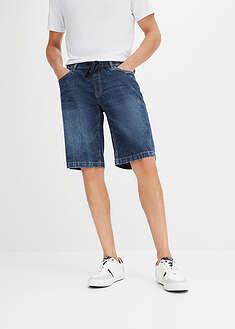 Bermudas vaqueras sin cierre, ligeras, con cintura elástica, slim fit