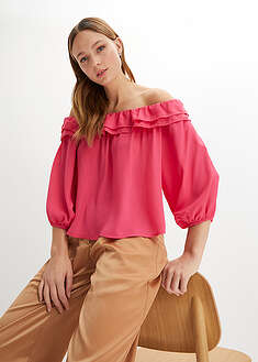 Blusa con escote bañera