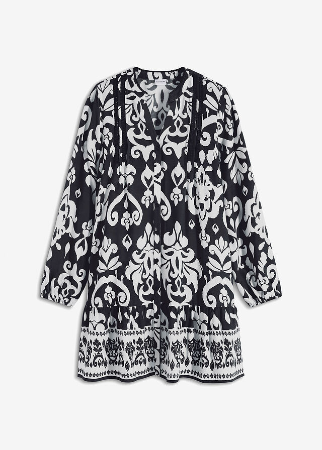 Vestido tipo túnica de viscosa fluida