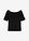 Camiseta con escote bañera en mezcla de viscosa - Negro - bonprix