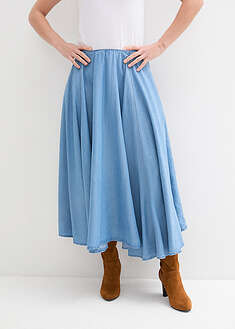 Falda vaquera, high waist, cintura cómoda, de algodón orgánico