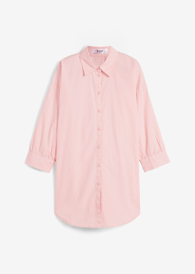 Camisa oversize de algodón con mangas 3/4