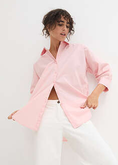 Camisa oversize de algodón con mangas 3/4