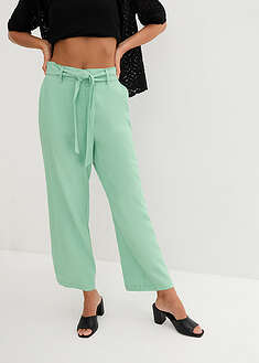 Pantalón culotte de mezcla de lino vaporosa