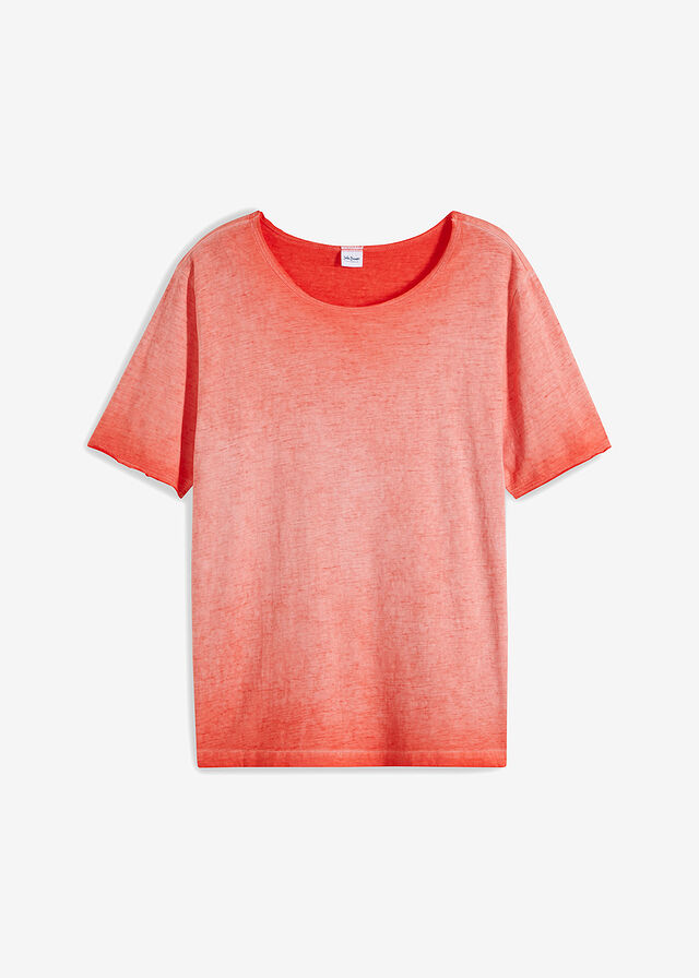 Camiseta de algodón orgánico puro con aspecto lavado