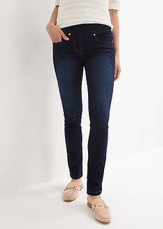 Vaqueros straight, mid waist, súper elásticos con cintura cómoda