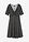 Vestido de punto de mezcla de viscosa con drapeado - Negro-blanco con estampado gráfico - bonprix