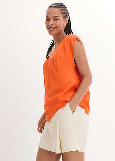 Blusa de manga corta con escote en V