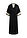 Kimono largo de viscosa con bordado - Negro + beige tiza - bonprix