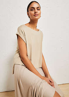 Camiseta oversize de viscosa fluida