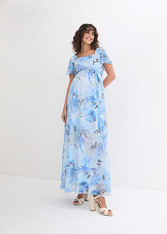 Vestido largo premamá de malla delicada