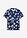 Camiseta de tipo polo - azul marino con flores - bonprix