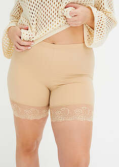 Pantalón ciclista antirrozaduras de poliamida con piernas de encaje