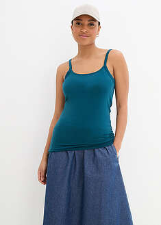 Top largo con tirantes finos de algodón (2 unidades)