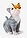 Lámpara solar decorativa de gato con mariposa - Gris-blanco - bpc living bonprix collection