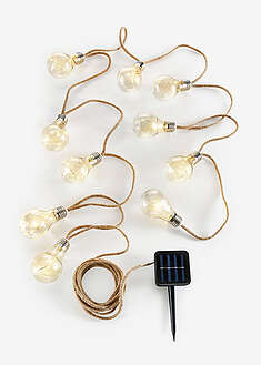 Guirnalda de luces solares con bombillas