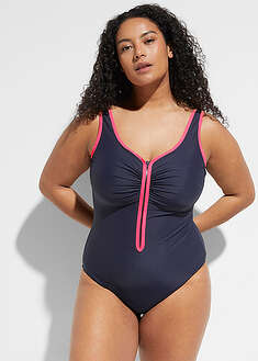 Bañador con ligero efecto moldeador y cremallera