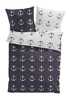 Ropa de cama reversible con anclas