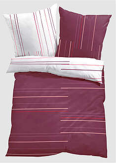 Conjunto de ropa de cama de rayas reversible