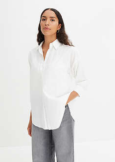 Camisa oversize de algodón con mangas 3/4