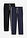 Pantalón de chándal loose fit con detalles en contraste (2 unidades) - Azul marino-negro - bonprix