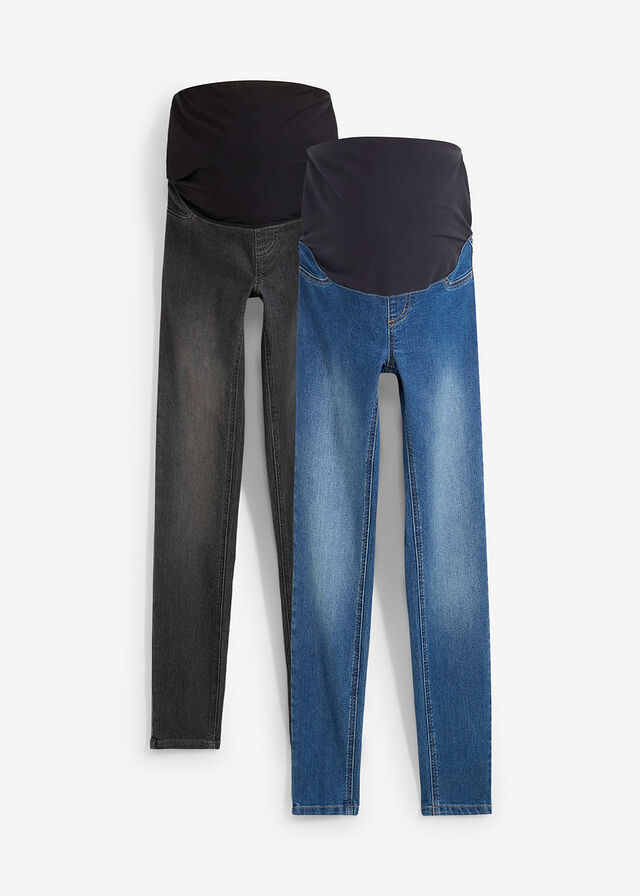 Jeggings premamá con algodón (2 unidades), skinny
