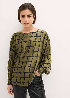 Blusa tipo túnica con mangas de murciélago