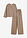 Pijama de canalé suave con perneras anchas - taupe - bonprix