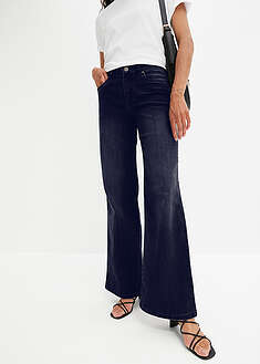 Vaqueros de pernera ancha, mid waist, elástico
