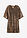 Vestido oversize de lentejuelas - Marrón turrón - bonprix