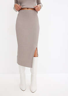 Falda de punto fino de mezcla de viscosa suave