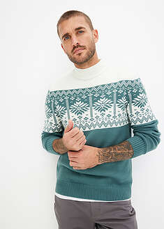 Jersey con patrón nórdico y cuello alto