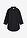 Camisa de algodón oversize de manga 3/4 - Negro - bonprix
