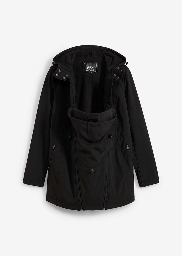 Chaqueta softshell de porteo/premamá con ancho regulable