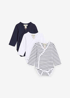 Body de manga larga de algodón orgánico para bebés (3 unidades)