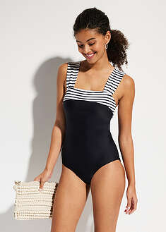 Bañador con efecto moldeador medio y tirantes anchos