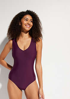 Bañador con efecto moldeador medio y escote en V