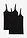 Tops de lactancia de algodón orgánico (2 unidades) - Negro - bonprix
