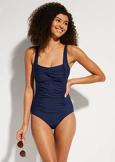 Traje de baño con efecto moldeador medio y aspecto cruzado