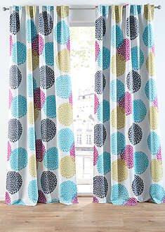 Cortina opaca de poliéster reciclado con estampado (1 unidad)