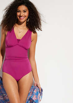 Bañador con efecto moldeador medio y tirantes anchos