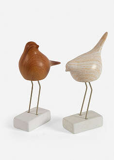 Figuritas decorativas de pájaros (2 unidades)