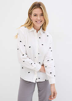 Blusa de muselina con corazones